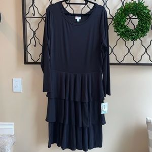 LuLaRoe Georgia solid black 🖤 dress size 2XL 🆕
